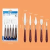 5 Pack Stainless Steel Oil Painting Knives Artist Crafts Spatula Palette Knife Scraper Drawing Art Tools Stationery Supplies 3