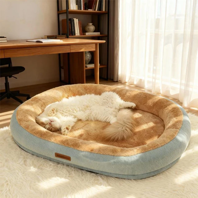 Winter Warm Small Dog Kennel Sleeping Puppy Cushion Cat Supplies  Accessories Washable Calming Sofa Cat Dog Pet Bed 2