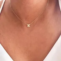 Colliers avec lettres à bulles pour femmes, pendentif initiales en zircone, chaîne en acier inoxydable plaqué or, bijoux cadeaux pour la fête du mois 1