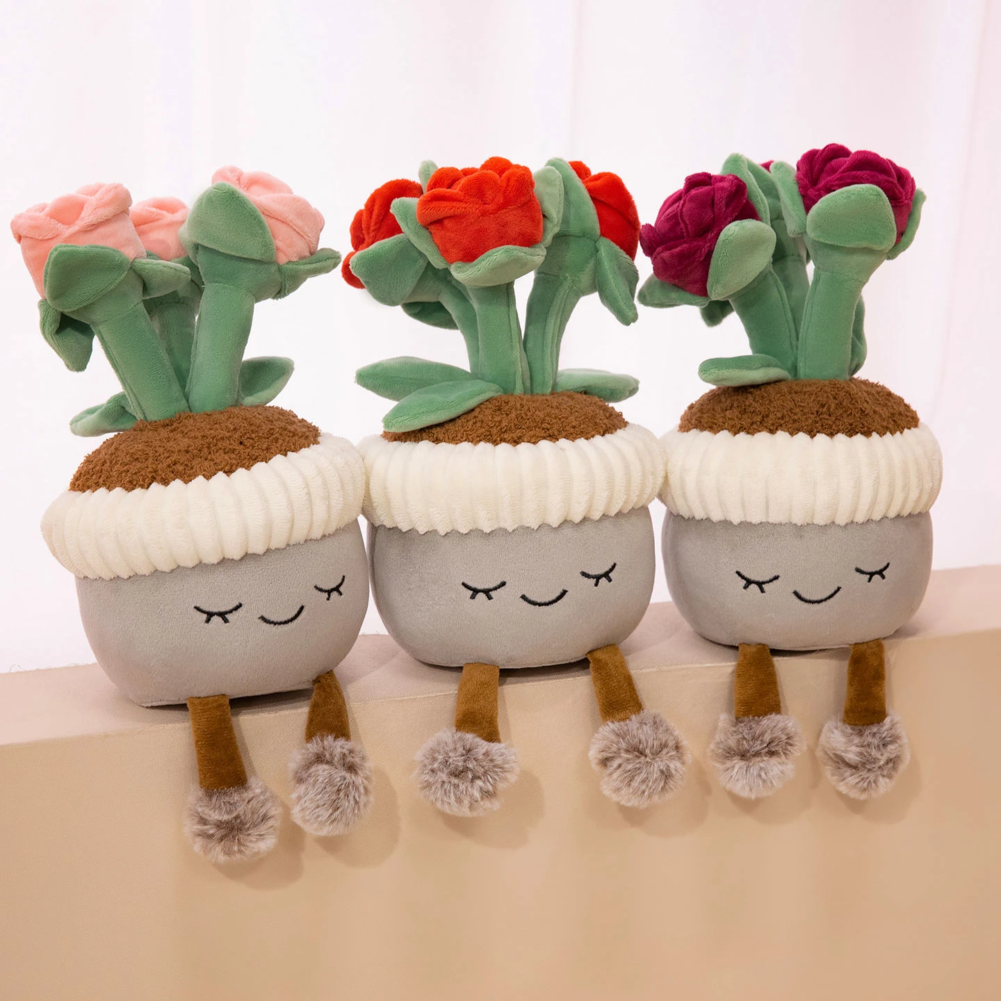 30cm Latest Beautiful Flower Plate Planting Doll Stuffed Plush Toy Handmade Doll Cartoon Anime Cute Gift Doll for Friends