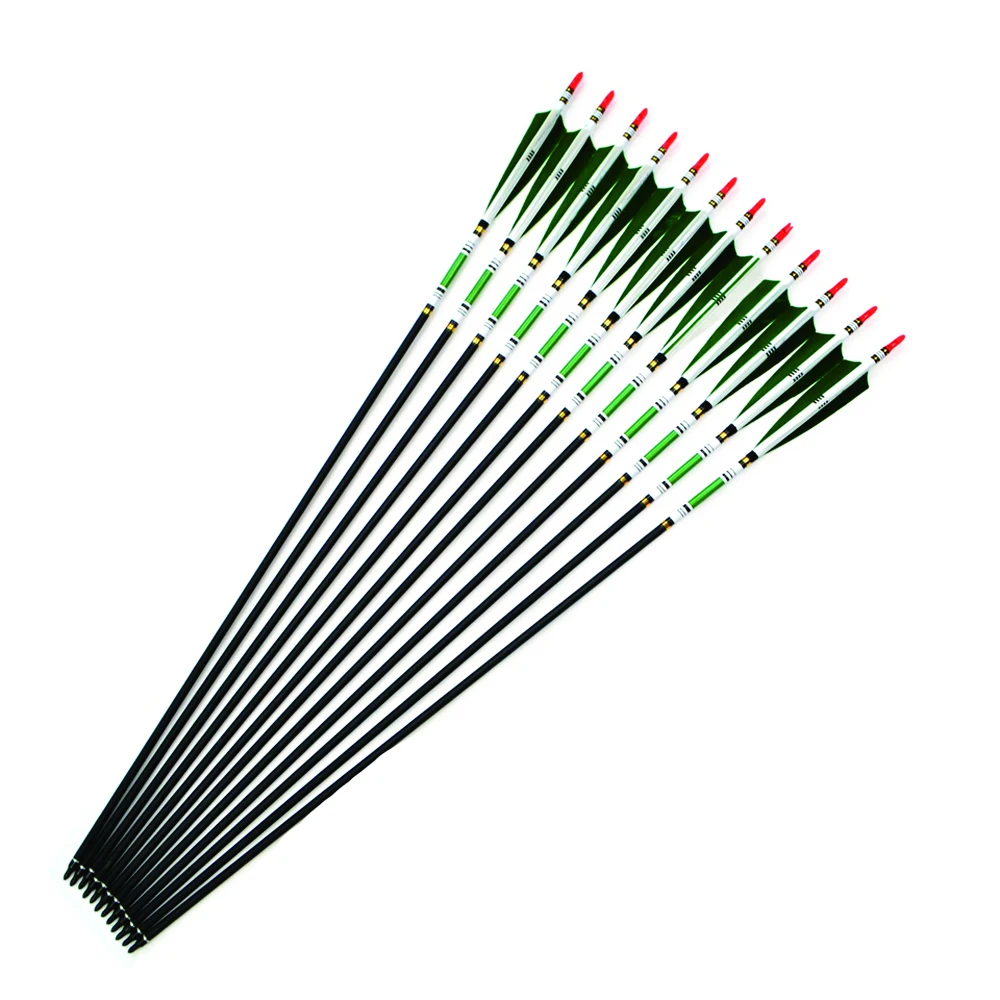 Details about   6PCS Carbon arrows 33'' Turkish Feather Spine 500 Arrows 7.6 Mm Outdoor Shooting 