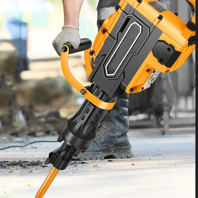 Demolition Jack Hammer 2050bpm Concrete Breaker 3PCS Chisels 98 J Electric Hammer Pick Trenching and Breaking Holes 220V 4600W 1