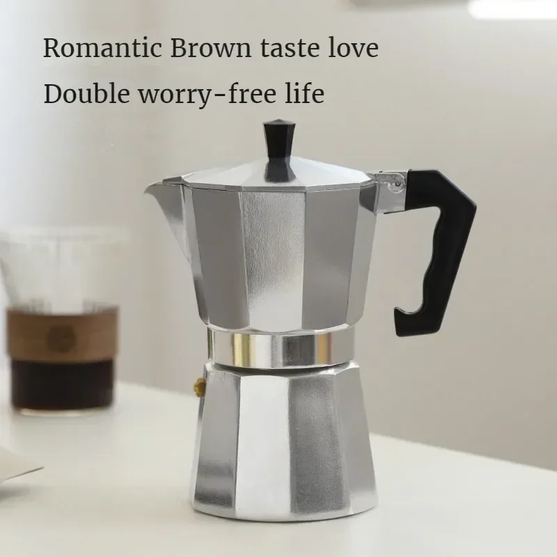 

Italian Moka Coffee Maker,Milano Stovetop Espresso Maker Moka Pot,Octagonal Aluminium Stove Top Coffee Pot,Mocha Cafetera Pot