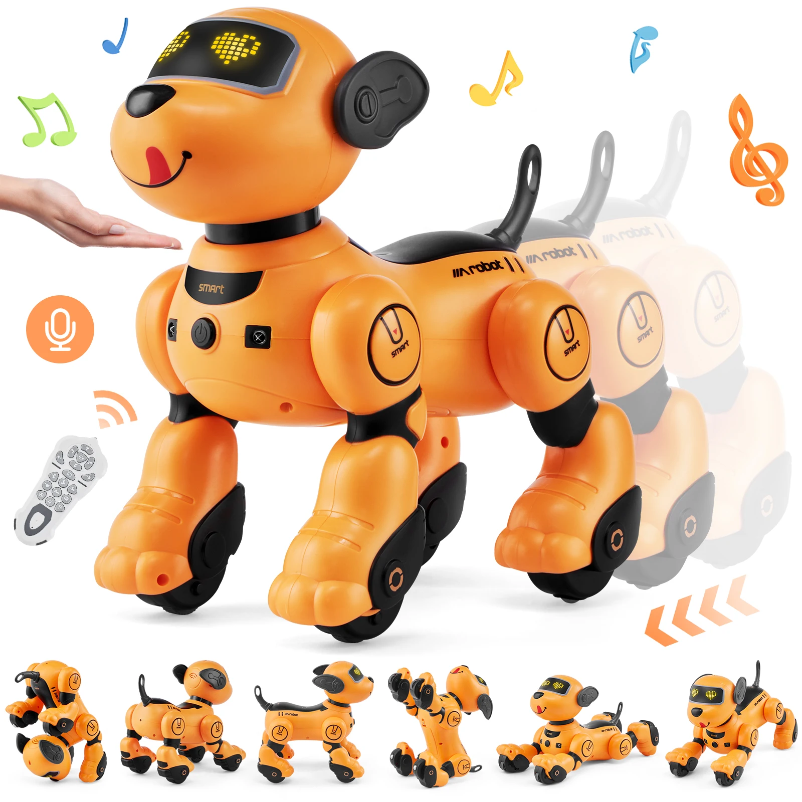 Interactive Robot Dog Toy for Kids with Remote Control