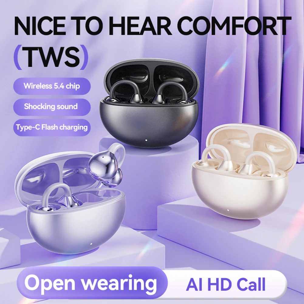 Smart AI Real-time Two-Way Earbuds Long Battery Life 144 Languages Translator Device Translation Earphones for Android and iOS