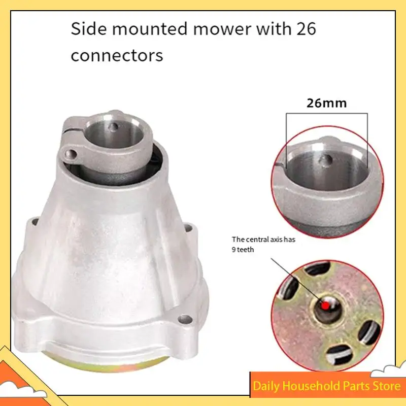 9Teeth Shaft,26Mm Tube Connection Plate Part For 43CC 52CC,GX35 Engine, Fit For Side Carry Brush Cutter Grass Trimmer HOT!
