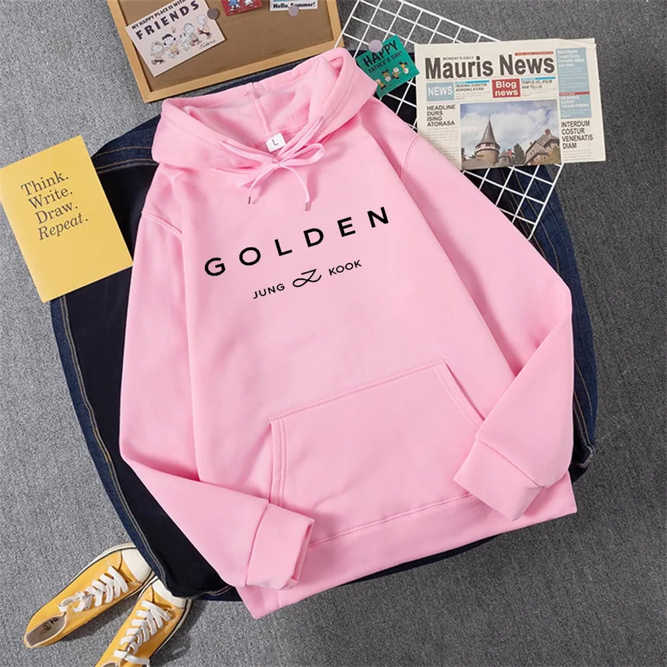 Jungkook-男性と女性のためのkpopフード付きスウェットシャツ,暖かい冬