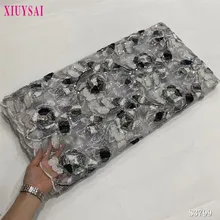  Latest Design Peach African Lace 2022 French Nigerian Lace Fabric Bridal High Quality Sequins Net Tulle Lace for Women Dress 