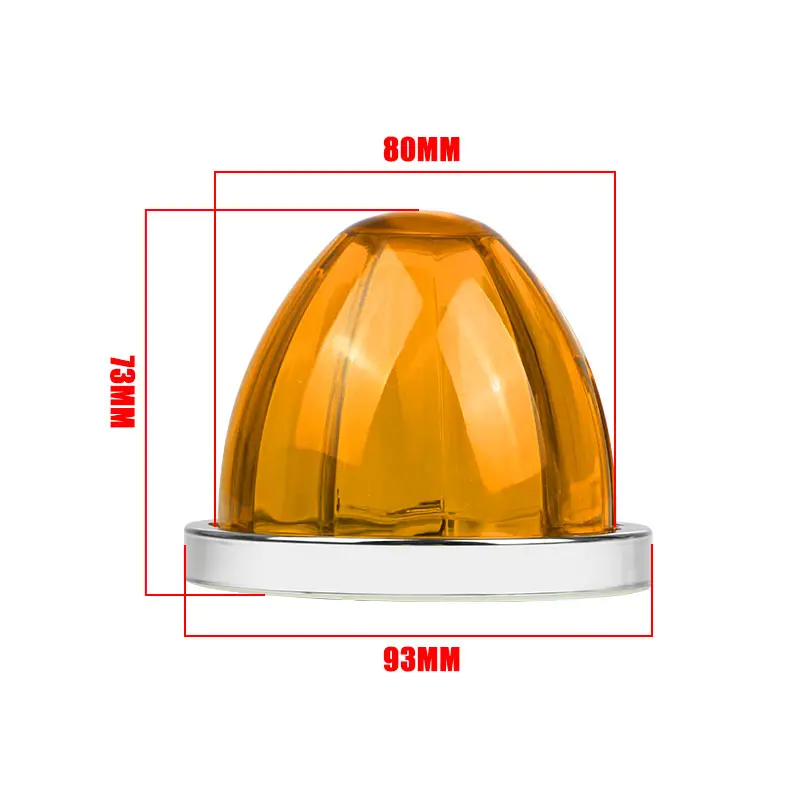 LED Marker Lights 2PCS Lorry Side Light Car Truck Side Marker Signal Indicator Trailer Watermelon Lamp LED Waterproof 12V 24V Car Clearance Light