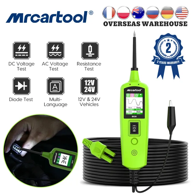 MRCARTOOL B530 Automotive Circuit Tester Scanner With LED Display Car Electrical System Diagnostic Tool Set For 12V/24V Vehicles 1