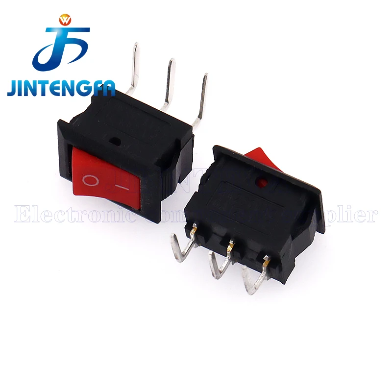 10PCS 10*15mm KCD11 Rocker Switch Mini Push Power Button Switch ON-OFF ...
