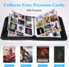 900 Pockets Card Binder Sleeves with Zipper, Double Sided Pockets Card Holder Carry Card Case for TCG CCG Card Storage(Black) 6
