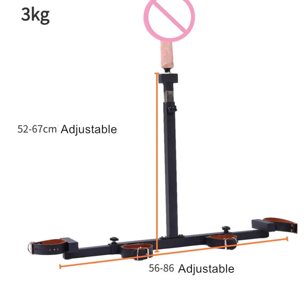 Dildo Mount BDSM Furniture Body Stand Bondage Frame Leg Splitter SM Goods Leather Handcuffs Anklecuff Couple Sex Toys for Adults