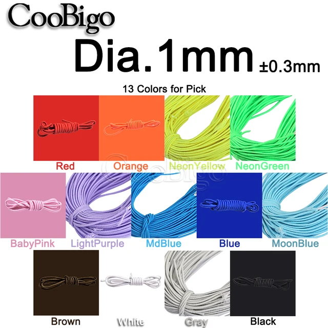 5 Meters 1mm 2mm 3mm Round Elastics Bungee Shock Cord Elastic Rope Rubber Band Strap String Cordon Shoelaces Sewing Accessories 2
