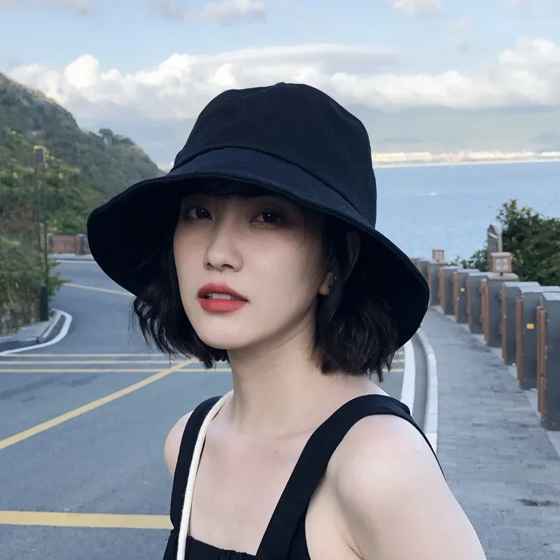 

[Internet celebrity] Korean version of fashion lady fisherman hat lady sun protection hat simple basin hat four seasons