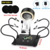 NEWACALOX 12V Welding Smoke Exhaust Fan with 3 Color LED Light Welding Repair Workbench Soldering Helping Hands for Soldering 2