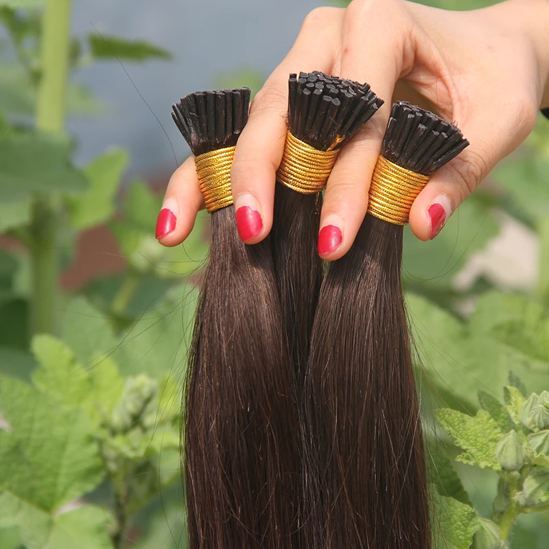 I Tip Keratin Pre bonded Hair Extensions Real Remy Russian Human Hair On The Capsule Fusion 0.1g/s 16-22 inch 50g/pack