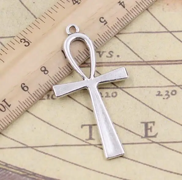 

10pcs 52x28mm Tibetan Silver Charms Ankh Cross Pendant Crafts H2586