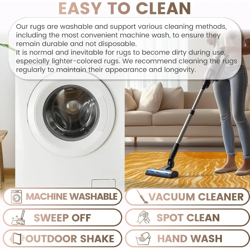 Creative High-end Living Room Carpet Large Area Colorful Wave Sun Print Bedroom Rug Soft Machine Washable Coffee Table Mat Tapis