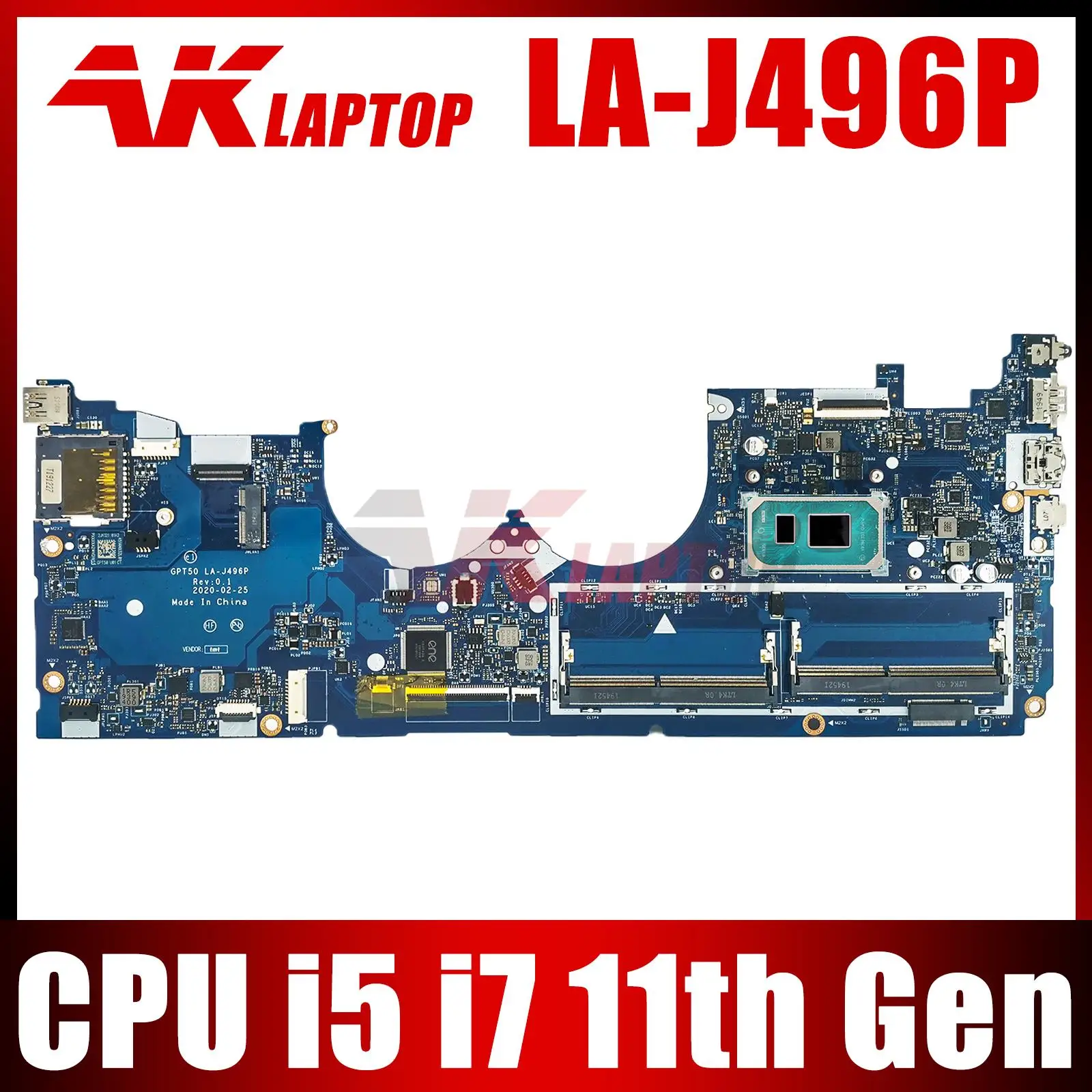 

For HP ENVY X360 15T-ED100 15-ED Laptop Motherboard M20700-601 M20704-001 UMA i5-1135G7 i7-1165G7 GPT50 LA-J496P 100% Working