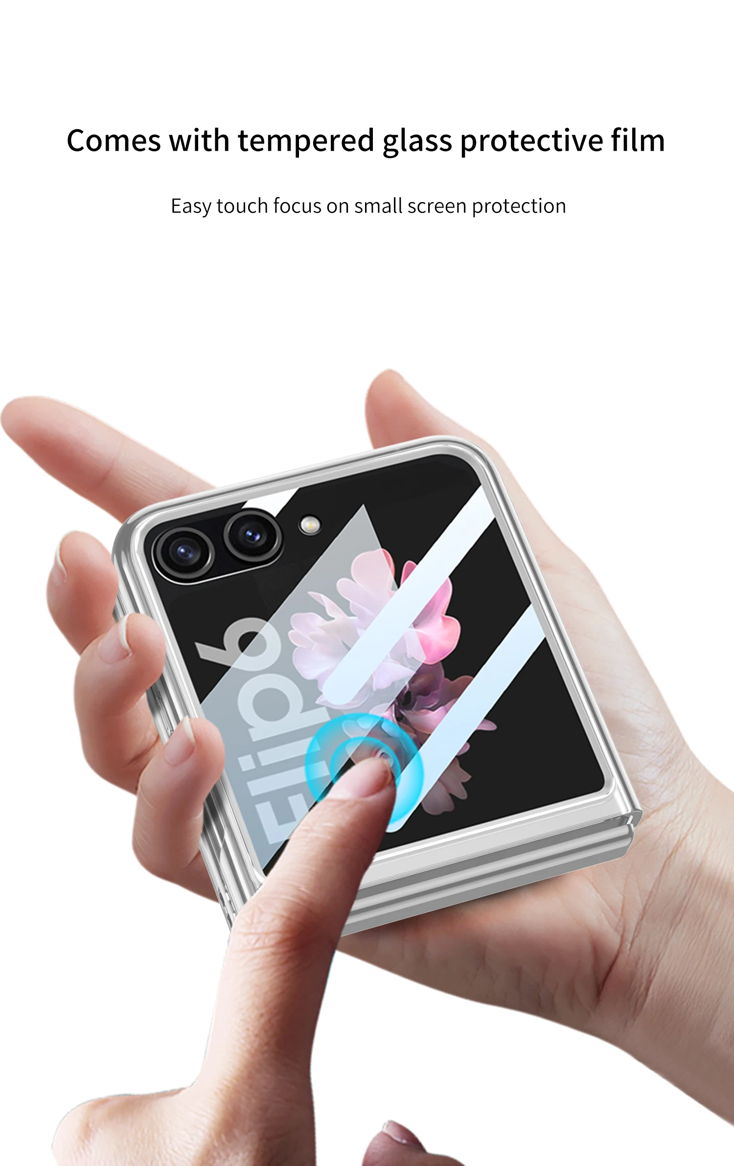Transparent Outer Screen Glass Case for Samsung Galaxy Z Flip 7 Ultra-thin Plast