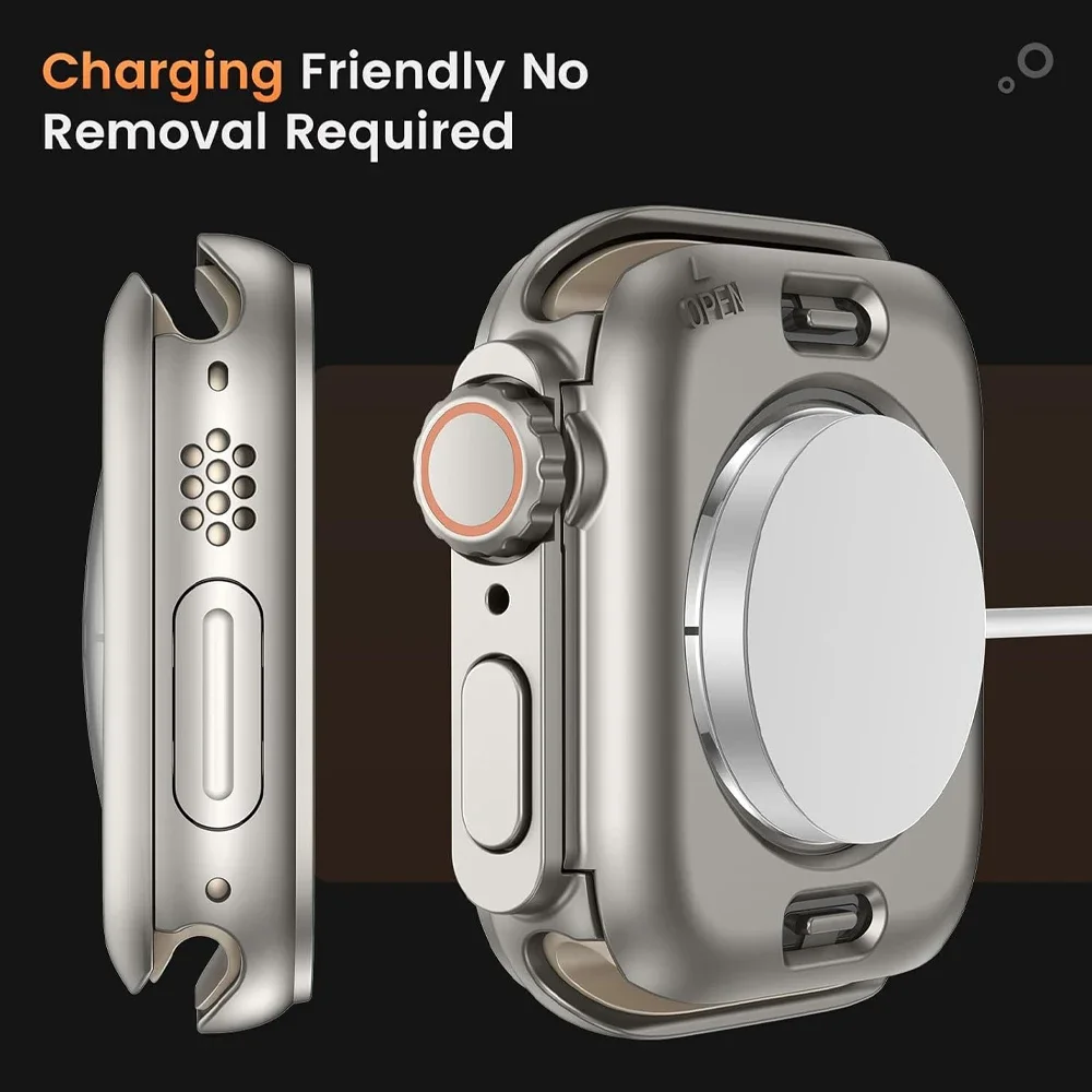 Ultra Durable Screen Protector Cover for Apple Watch - Hard PC Front & Rear Bumper Case