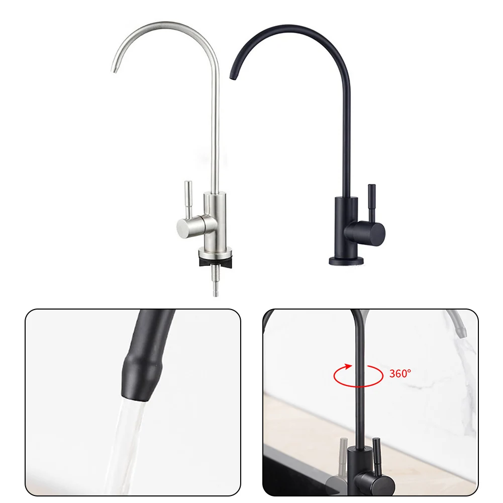 

Faucet Tap G1/2 Gooseneck Water Purifier Faucet Stainless Steel Water Tap Kitchen Sink Faucet Home Building Hardware