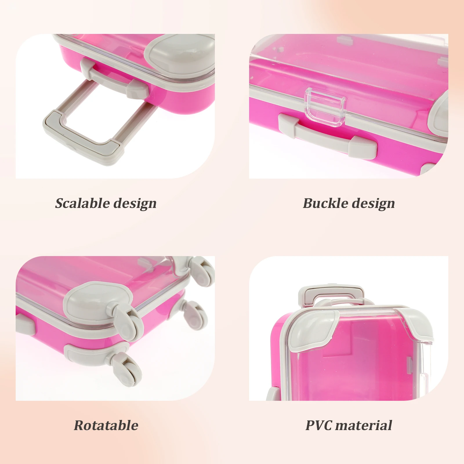 12Pcs False Eyelashes Packaging Empty Box Mini Suitcase Candy Boxes Colorful Clear Mini Trolley Case Packaging Box