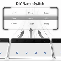 1 2 3 4 Gang Zigbee Smart DIY Name Switch Horizontal Display Screen Zemismart Wall Light Switch Work with Tuya Smart Life APP - Image 3