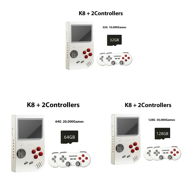 

Консоль для видеоигр K8 3D PSP 4K HD, система с открытым исходным кодом, двойной контроллер, 2,4 ГГц, быстрое охлаждение, консоль для видеоигр