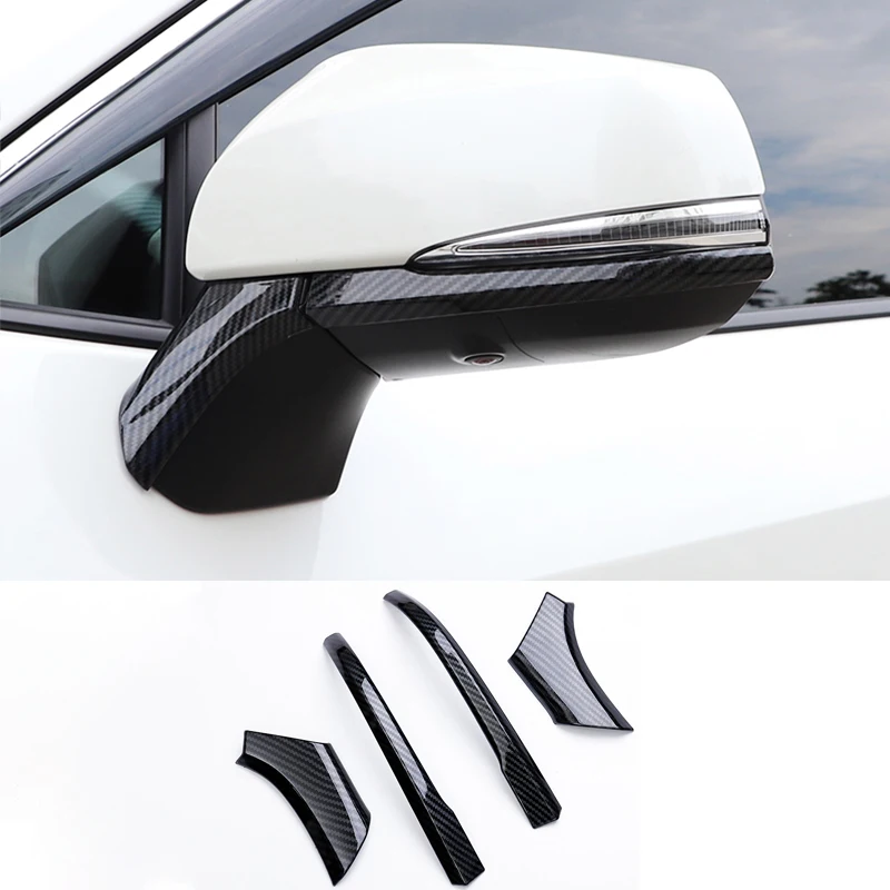 Window Door Cover Trim Car Rearview Mirror Protector For Toyota RAV4 XA50 RAV 4 XA 50 Hybrid Car Rearview Mirror Side Molding Cover Trim Accessories
