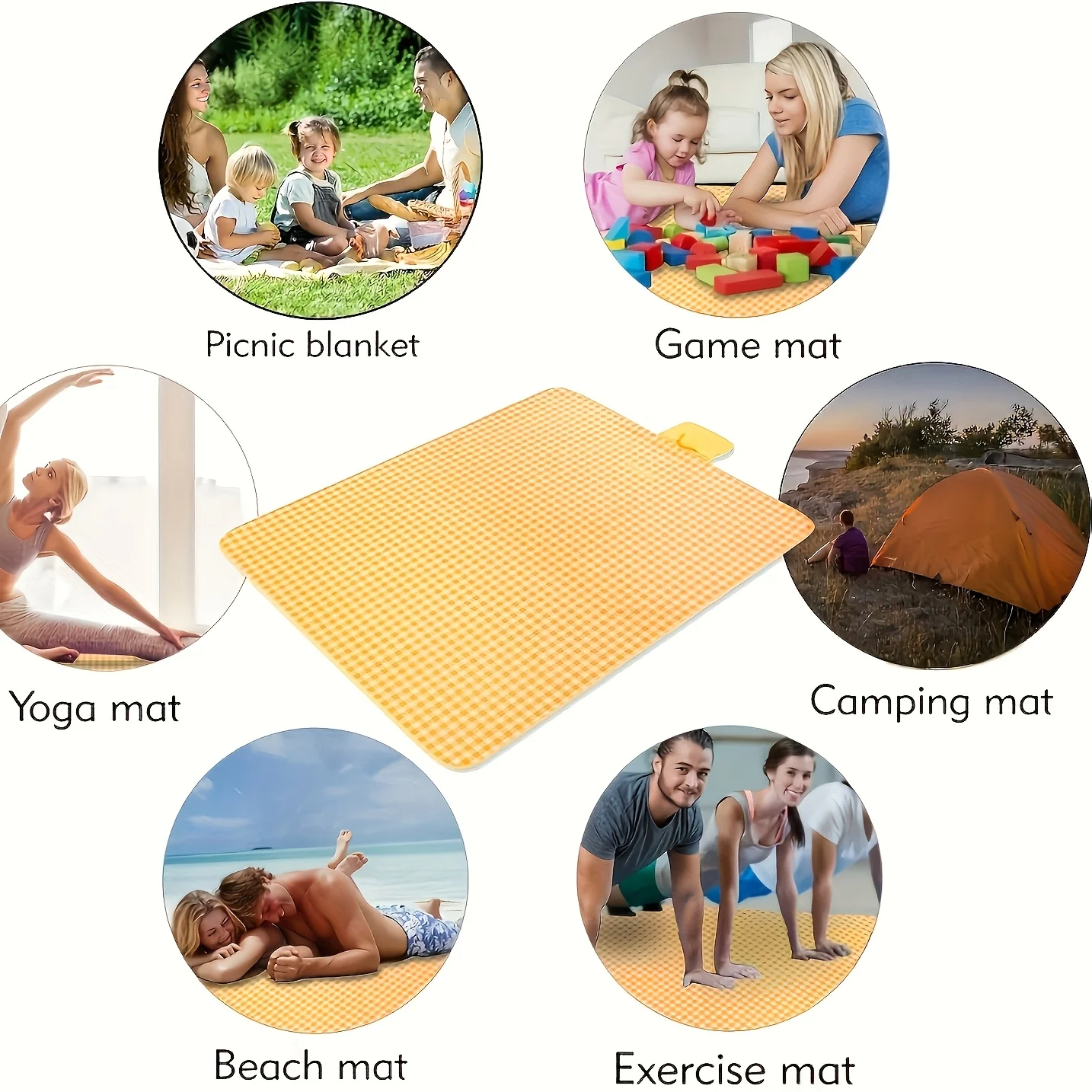 Extra large waterproof and sand proof picnic blanket-foldable beach mat, suitable for camping, hiking, and outdoor activities