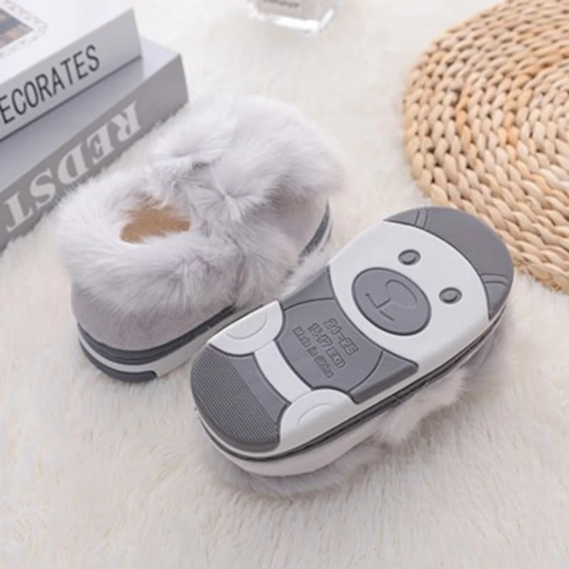 Toddler Girls Slippers Winter Plush Warm Home Gear Casual Shoes Baby Items Loafers Cartoon Sheep Child Kids House Footwear Gifts 2
