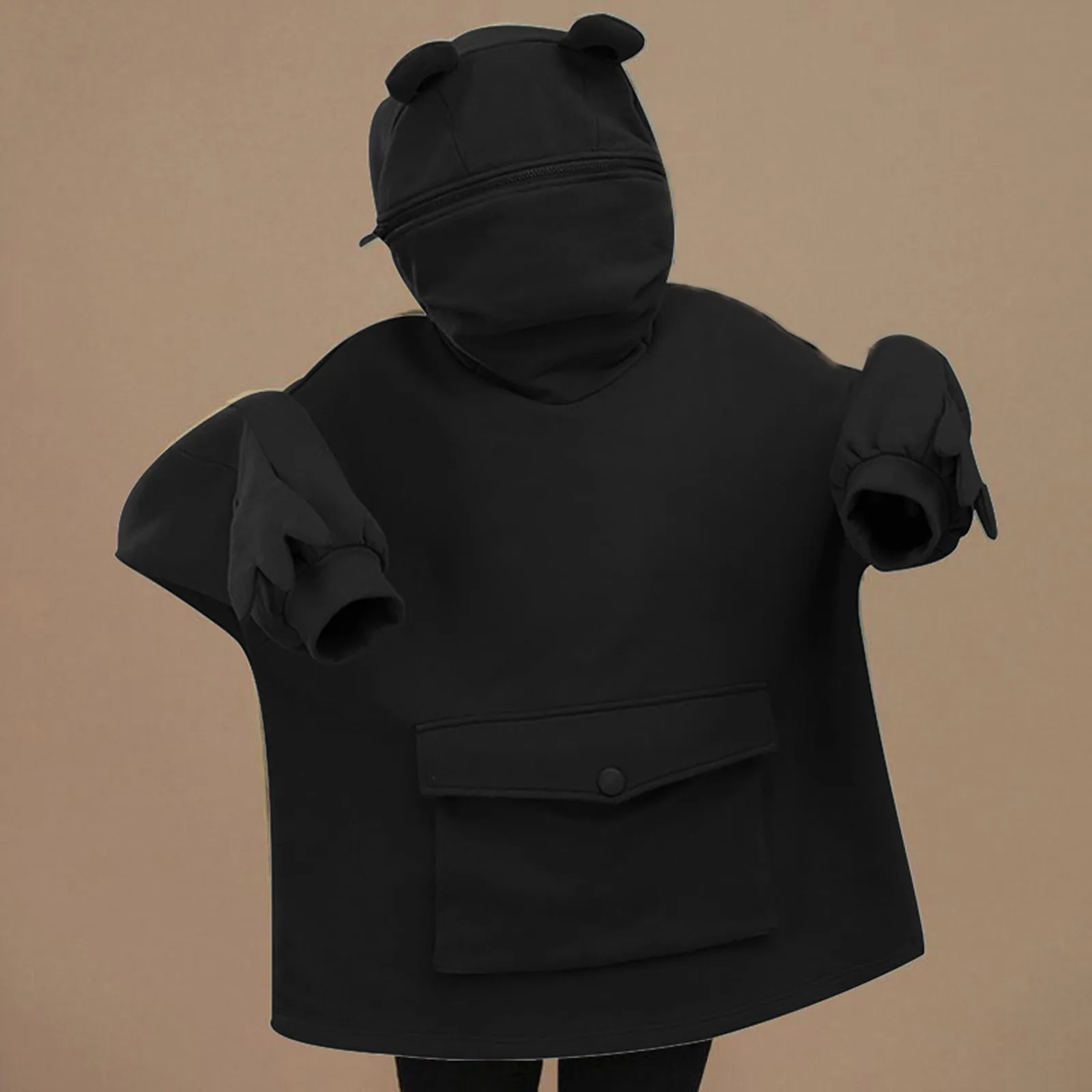 

Frog Women'S Sweatershirt Zip Up Ladies Sweater Solid Color Hodies Pullover Female Blouses Oversize Korean Style Sweater 2023