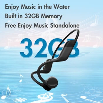 Swimming Bone Conduction Earphone Wireless Headphone 32GB MP3 Player IP68 Waterproof for Swim 20m 2