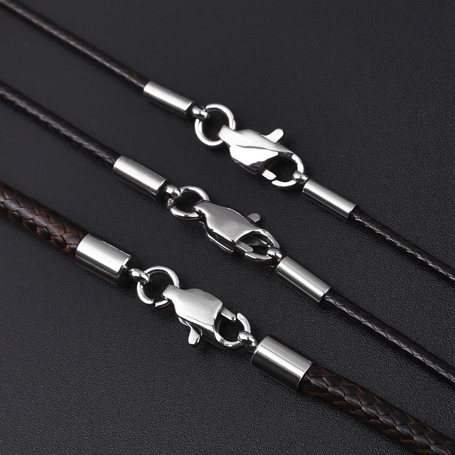 Leather Necklace Jewelry Making  Chains Jewelry Making Leather - 50pcs/lot  1.5/2mm - Aliexpress