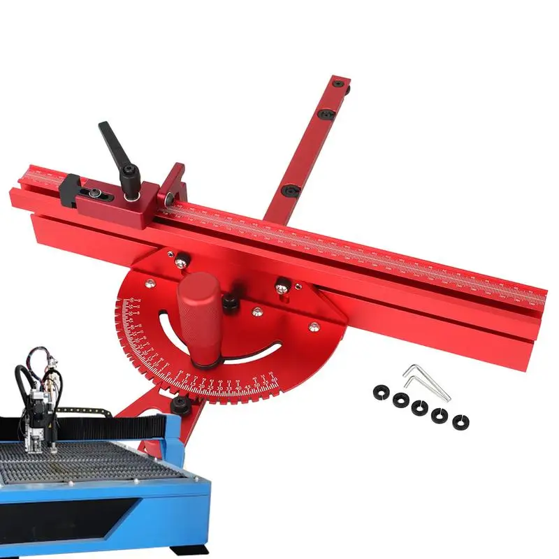 

Table Saw Miter Gauge Fence System Aluminum Miter Fence Extension Fence System With Telescoping Fence Marking Scale Miter Gauge