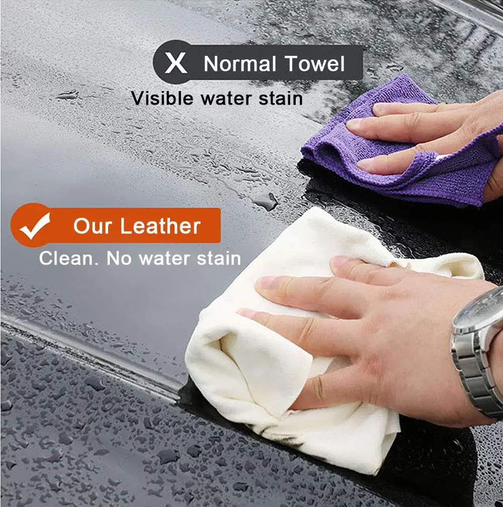 Oversized Deerskin Suede Car Towel for Car Wash Glass Cleaning