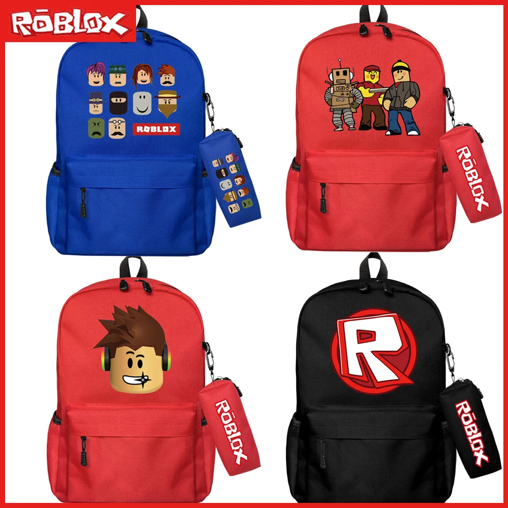 

Roblox Game New Sub Pencil Bag Large Capacity Portable Shoulder Bag Student Anime Cartoon Printed Schoolbag Travel Backpack Gift