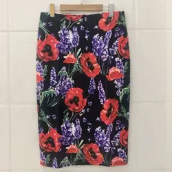 Only a Few in Stock Were Female Pencils Big Size, Skirt Pencil Tight Floral Waist Print Graphical Knee Height Female Office