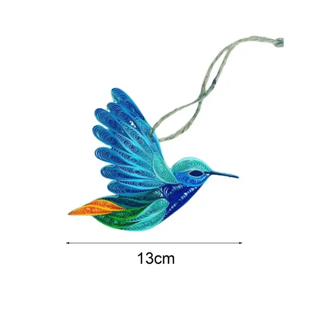 Kiváló Minőségű Kék ​​Színű Kolibri Medál Könnyű Gyönyörű Repülõ Ékszer Fal Díszítő - Image 6