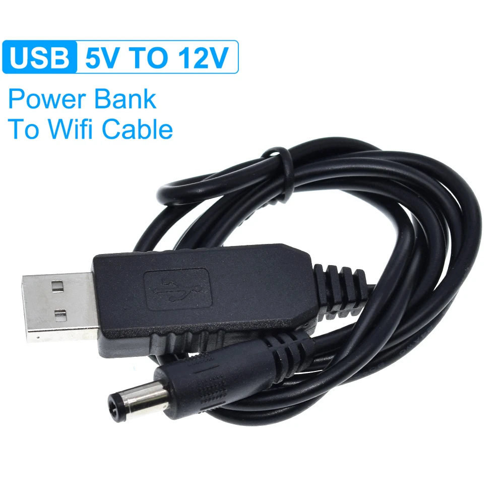 TZT USB Power Boost Line DC 5V to DC 9V / 12V Step UP Module USB Converter Adapter Router Cable 2.1x5.5mm Plug