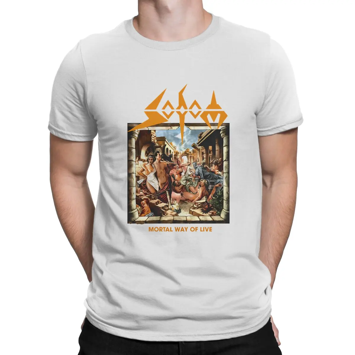 thumbnail image 1 of Camiseta de Sodom Man, Mortal Way of Live, banda de rock, individualidad, sudaderas, nueva tendencia, 1 of 7