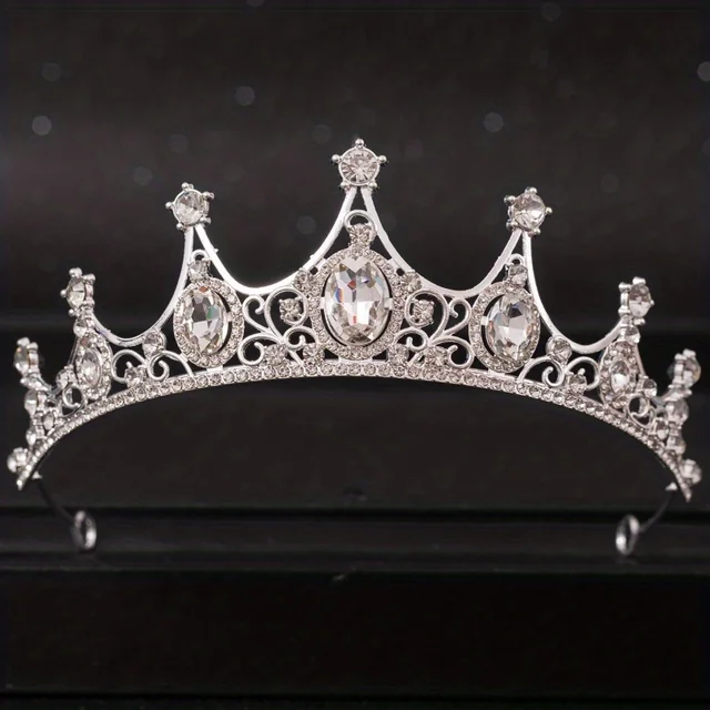 Baroque Crystal Tiaras And Crowns Rhinestone Prom Diadem Crown Tiara For Women Bride Bridal Wedding Hair Accessories Jewelry - Image 3