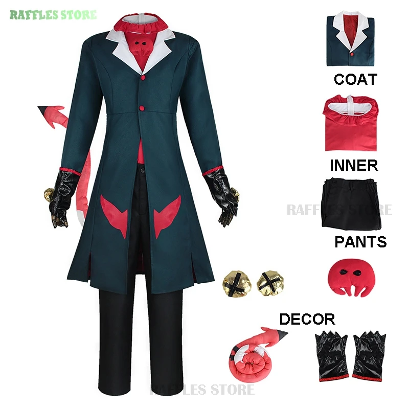 

Anime Cosplay Helluva Blitzo Boss Cosplay Costume Shoes Party Uniform Suit with Tail Halloween Outfit for Men Women XS-XXXL