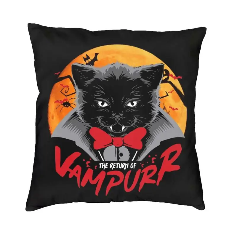 

Funny Vampire Cat Square Pillowase Home Decor The Return Of Vampurr Cushion Cover Throw Pillow for Car Double-sided Printing