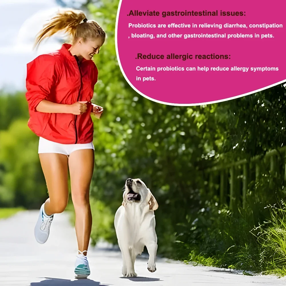 180 Tablets Pet Digestive Health Probiotic Supplements for Cats and Dogs-Regulate Intestinal Flora to Boost Immunity