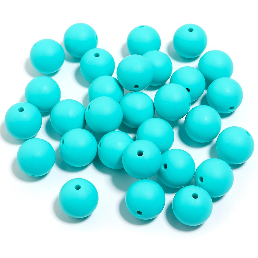 Colorful Silicone Beads - 20pcs Round Loose Spacer Beads for DIY Crafts and Accessories