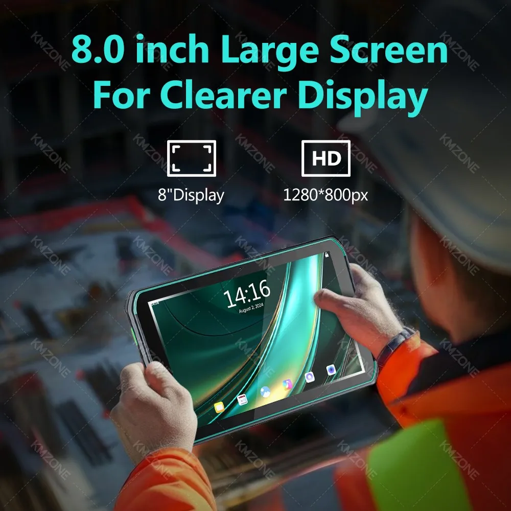 Rugged Industrial PDA Tablet Android 13 with 1D 2D Scanner Honeywell 6GB+128GB or 4GB+64GB Running 8'' Touch Screen 9000mAh IP66 - Image 4