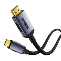 8K USB C To HDMI 2.1 Cable 8k@60hz 4K@120hz Type C HDMI Cables HDMI-Compatible  Converter Adapter For Thunderbolt 3/4 Laptop TV - Image 2